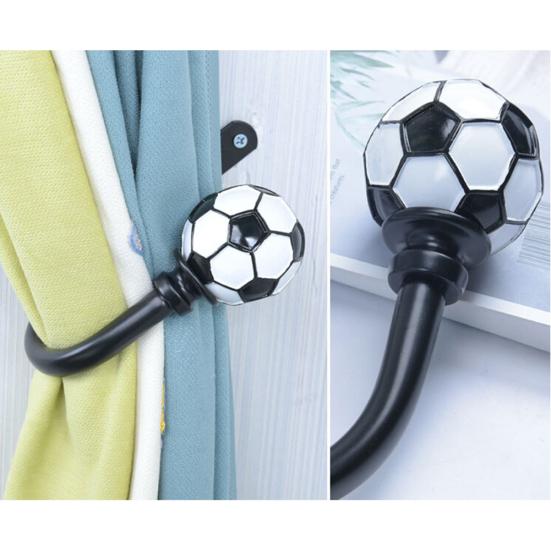 1Pc Wall Mounted U Shape Football Curtain Hold Backs Tie Hook Holder Home Decor