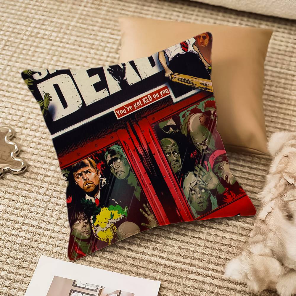 S-Shaun-n of the Dead Pillow Case Anti-dustmite Invisible Zipper Sofa Bed
