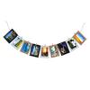 10 Paper Photo Frames with Clips and String for Creative Wall Art Display