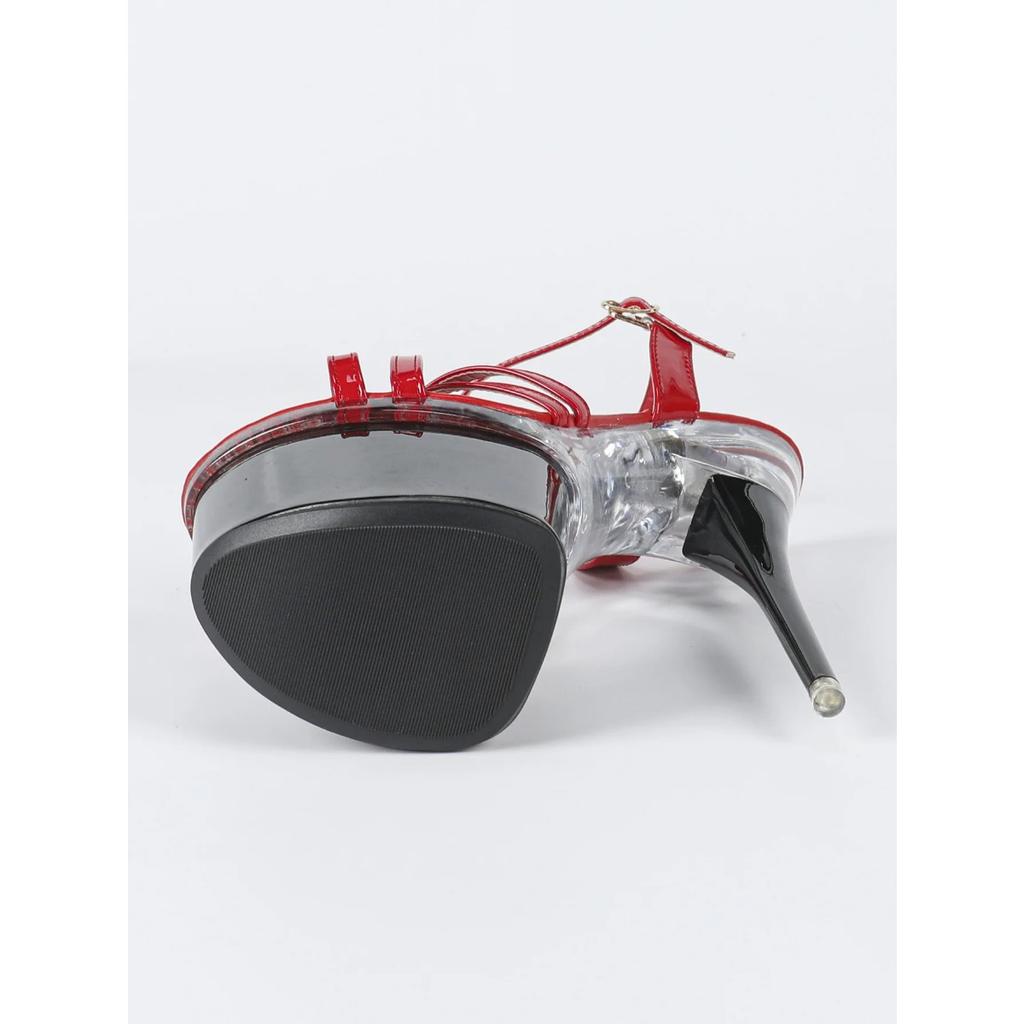 Women Platform Dance Sandals  Fashion Nightclub High 18CM Car Model Transparent Crystal Sexy Sandals LFD-10368-Q12025