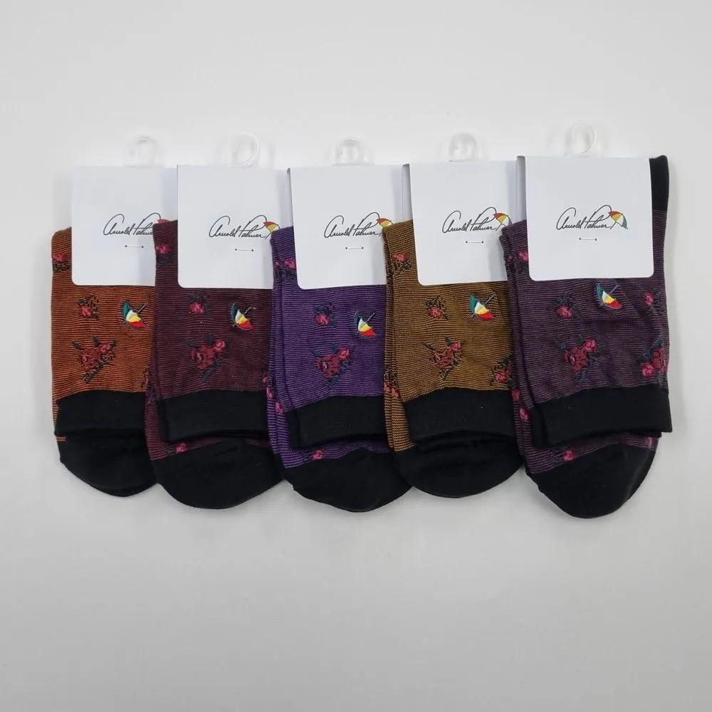 5 Pairs of Arnold Palmer Rose Pattern Women's Mid-Length Socks