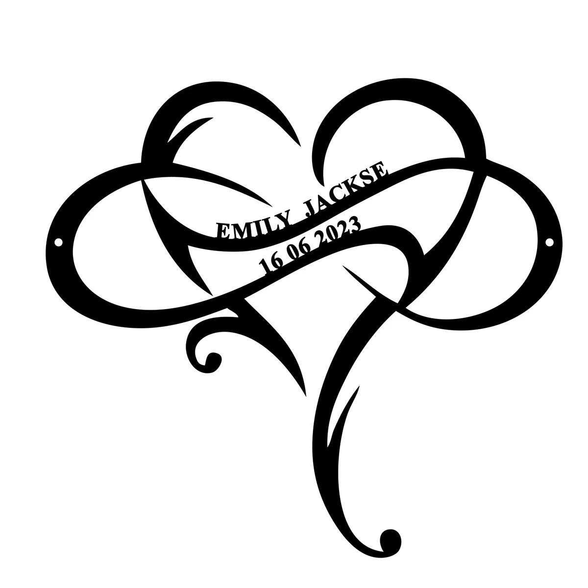 

Metal Wall Art Couple Gift Infinity Symbol Wedding Sign Home Decor