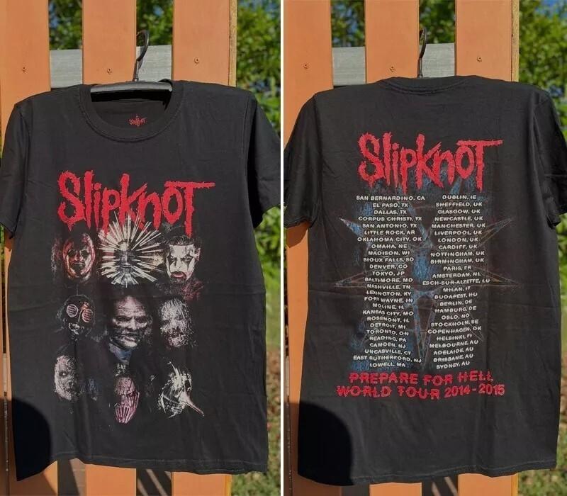 Slipknot Band 90s Basic Black 2 Side Unisex Reprint T shirt Classic Style S5XL Unisex T-Shirt XXXL