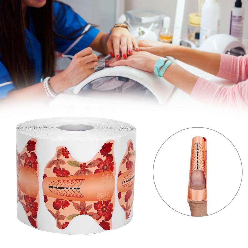 500pcs Long Nail Gel Forms Self Adhesive Nail Art Extension Sticker for Women