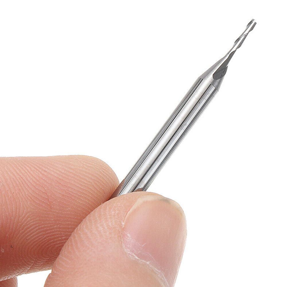 Milling Router End Milling Flat Nose End Mill Spiral 1/8 Inch Bit Set Carbide Flat Nose Milling Cutter 1mm 38mm