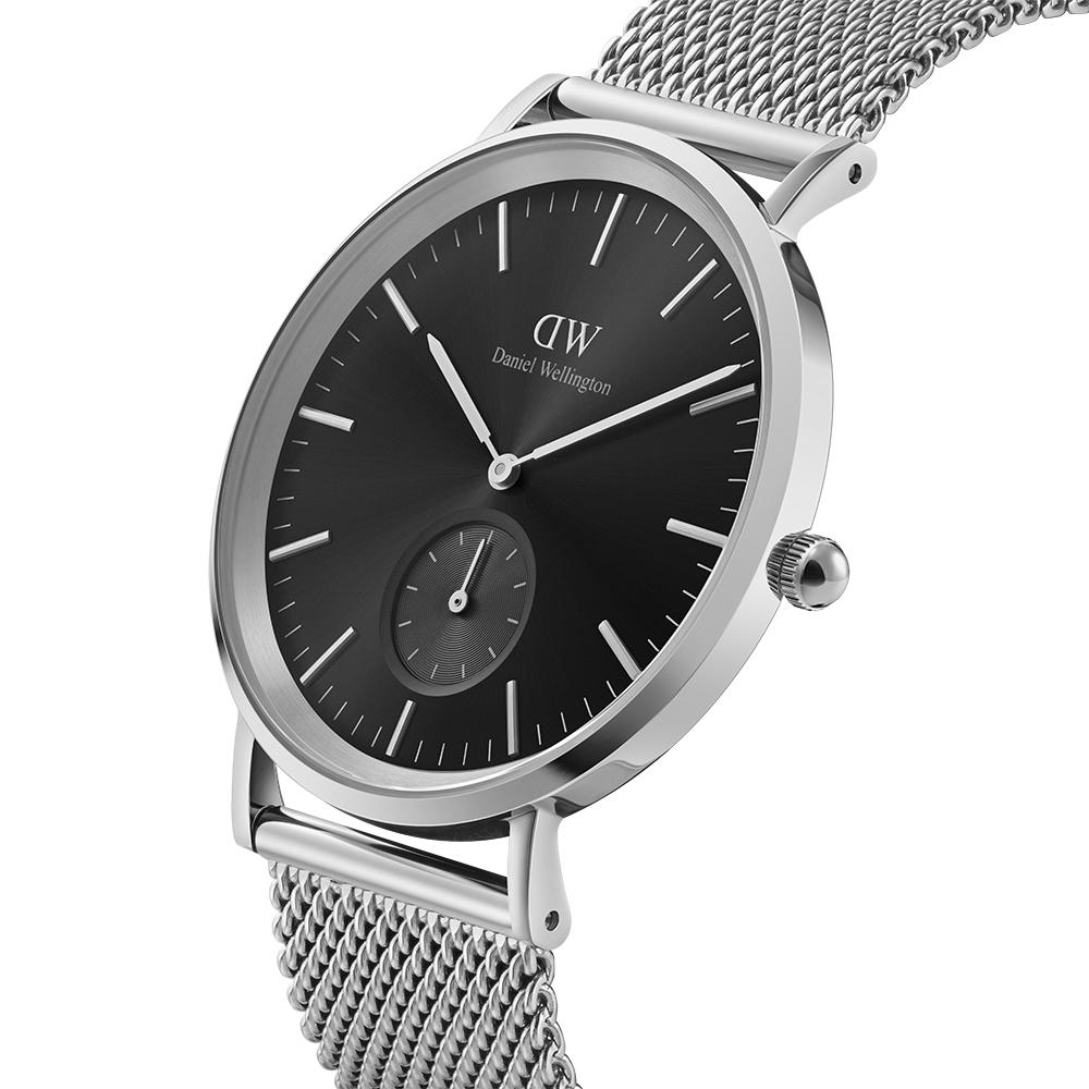 Danielwellingteon Classic Multi-Eye Mesh Onyx Black Dial Silver Metal Watch