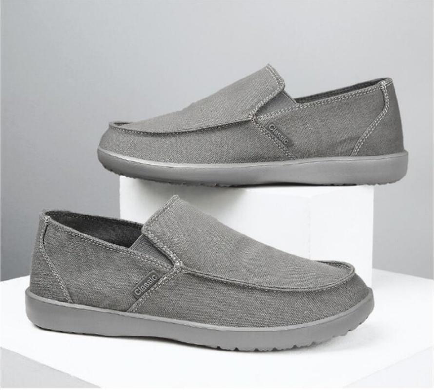 Fashion Men's Sneakers Canvas Breathable Men's Walking Driving Shoes Comfortable Outdoor Men Flats Casual Shoes Tenis Masculino