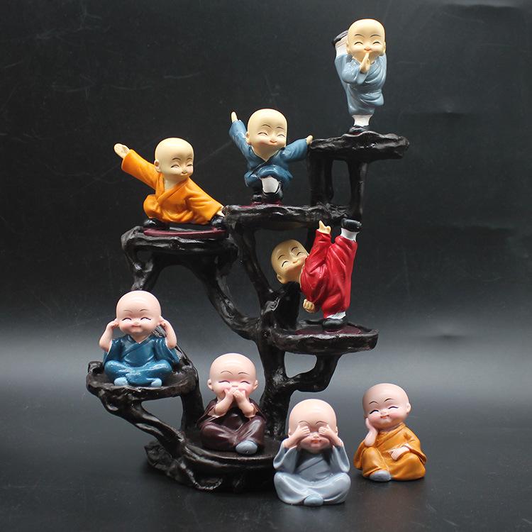 Zen Monk Figurine Ornament for Home Decor - Perfect for Living Room, Office, or Gift Displays