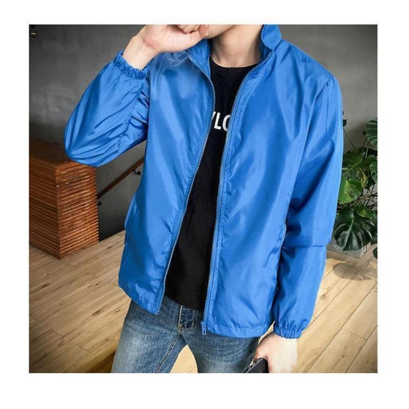 Spring and Autumn Stand Collar New Men's Korean Style Casual Top Jacket Young and Middle-aged Trendy Thin Jacket