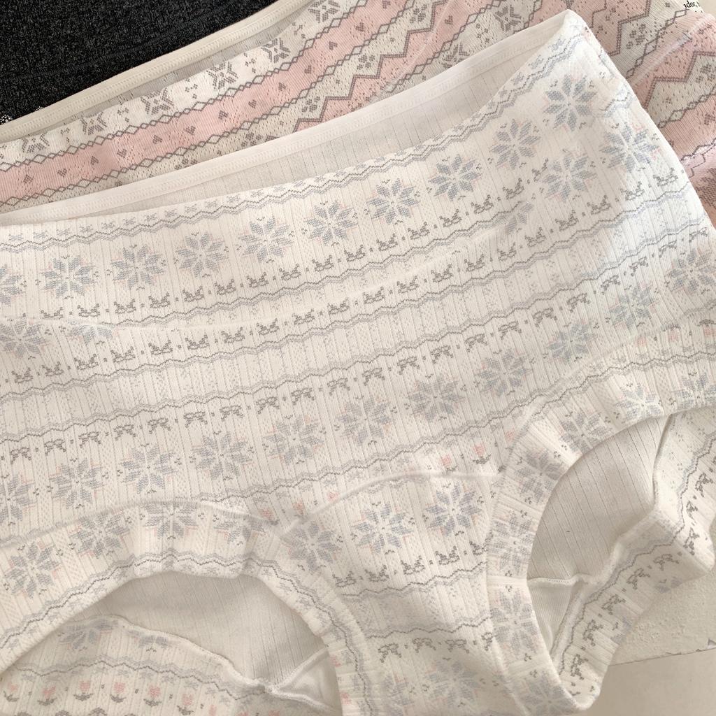 Plus Size Ladies Spring and Autumn Cotton Extended Crotch Triangle Briefs