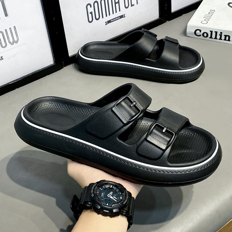 Fashion New Fashion Men's Slippers Summer EVA Soft Beach Sandals Non-slip Fashion Designer Walk Flip-flops Bathroom