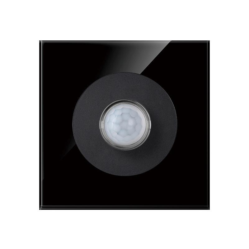 2022 New Black Glass Panel USB Wall Socket EU, Push Wall Switch with LED Indicator Light, UK 13A Wall Socket Switches