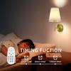 American-Style Wireless RGB Wall Lamp with Remote Control and Fabric Shade for Bedside, Living Room, or Stairwell