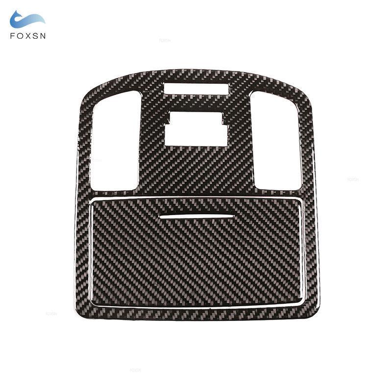 For Toyota Hilux 2015 2016 2017 2018 Soft Carbon Fiber Car Roof Reading Light Panel Frame Cover Sticker Trim