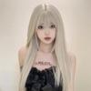 Akixen Paruka Dlouhá Rovná Bílá Zlatá Paruka Americká Zlatá Harajuku Styl Malý Obličej Tepelně Odolná Cosplay Síťka na Vlasy Módní Události Halloweenské Kostýmy