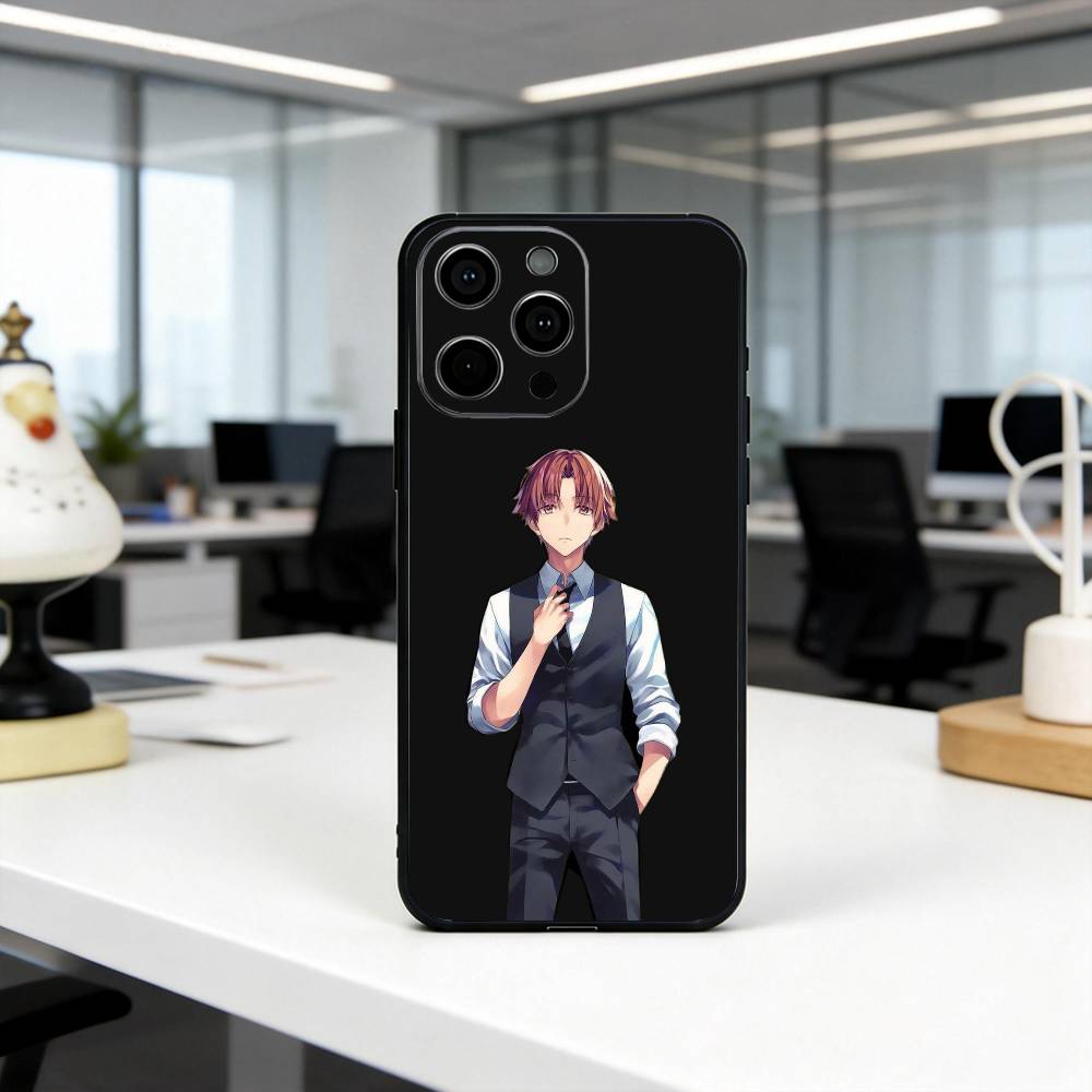 

Classroom K-Kiyotaka Elite A-Ayanokoji Phone Case For iPhone 17, 16,15,14,13,12,11 Plus,Pro Max, Others Soft Black Cover iPhone12PRO