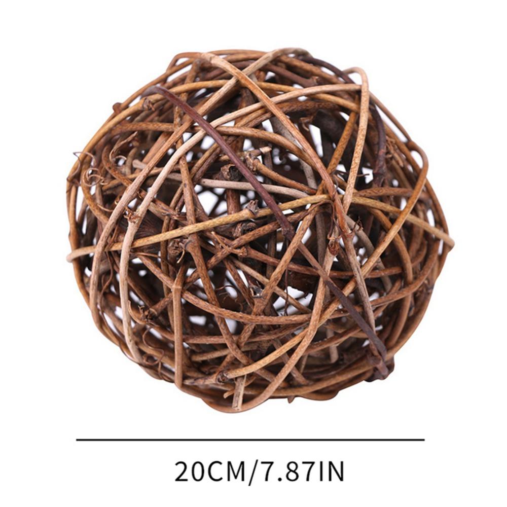 8/10/12/20CM Wicker Rattan Balls DIY Handmade Weaving Ball Christmas Hanging Floral Ball Decoration Decorative Xmas Tree Pendant