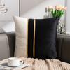 The Dutch Velvet Splicing Square Cushion Covers Gold Geometric Decorative Pillow Cover Throw Pillow Case Home Decor Sofa Bed