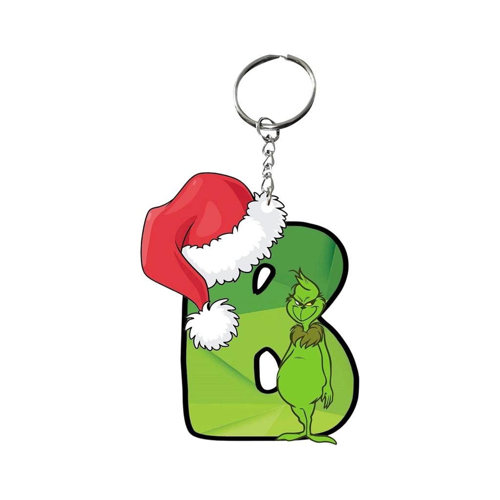 Santa 2D Flat Acrylic Christmas Tree Hanging Decoration Sports Car Decoration Flat Decoration Pendant