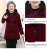 Elderly Women's Cotton-Padded Winter Jacket - Thickened Velvet Coat for 70-Year-Olds