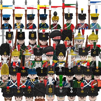 Ortaçağ Napolyon Savaşları Askeri Şekil Yapı Taşı Prusya İngiliz Fransız İtalya İspanya Şövalye Donanma Asker Tuğla