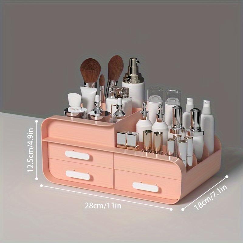 Makeup Storage Box Drawer Dormitory Finishing Plastic Shelf Large Makeup Capacity Cosmetics Skin Care Dressing Table Desktop