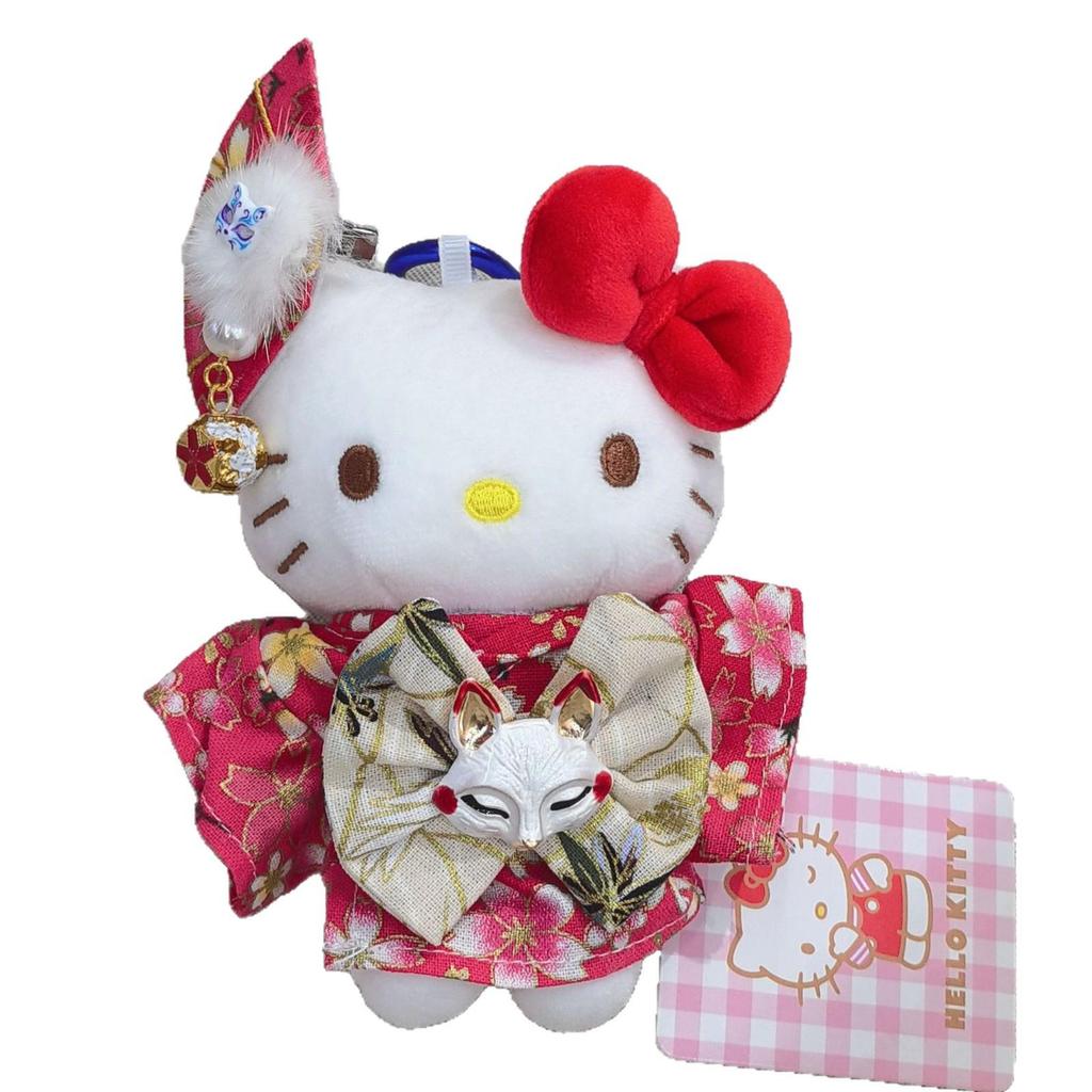 Authentic Japanese Cherry Blossom Hello Kitty Kimono Plush Keychain