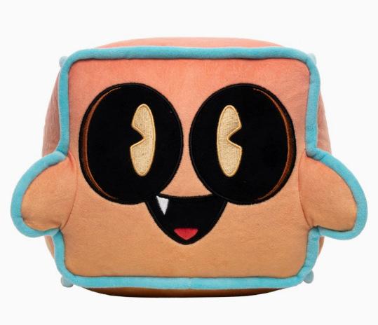 Geometry Dash Plüsch Schlüsselanhänger Weiche Stoffpuppe Anhänger Rhythmus-Action-Spiel Charakter Tasche Anhänger Plüschtier Geschenk Für Gamer 1PCS beige