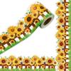 10m Sunflowers Bulletin Board Border Decorative Classroom Border Adhesive Bulletin Board Trim Sticker for School