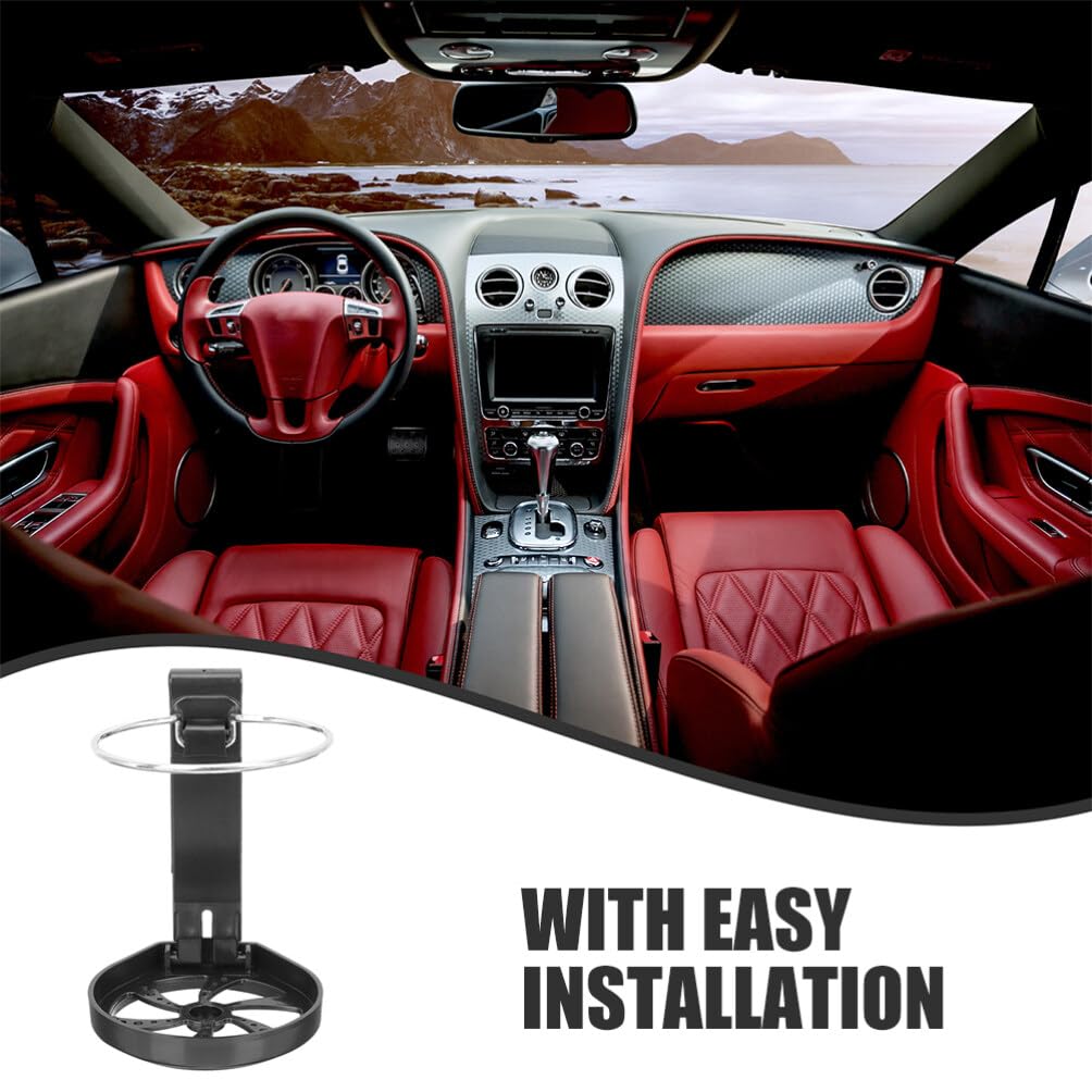 TOPPERFUN 2pcs Adjustable Folding Drink Holder Fits Most Sizes Mug Bottle Wall Cup Holder