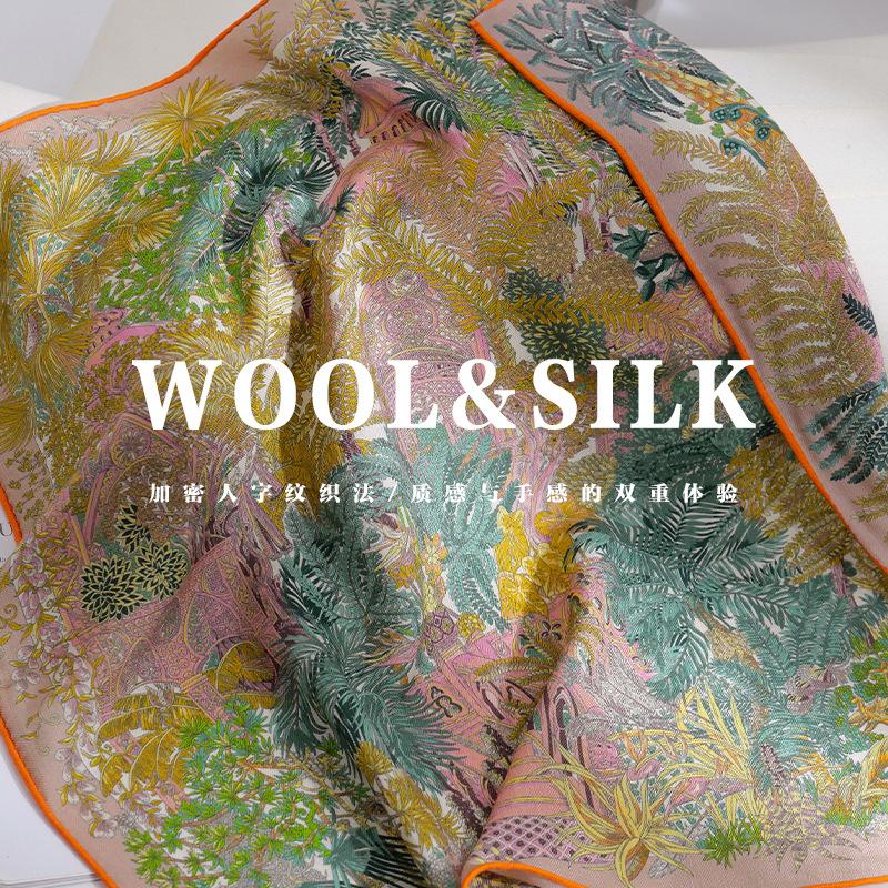 70% wool 30% Real Silk Scarf for Women Shawls Wraps Foulard high quality Scarves Pashmina Female Hijab Bandana bufanda Poncho
