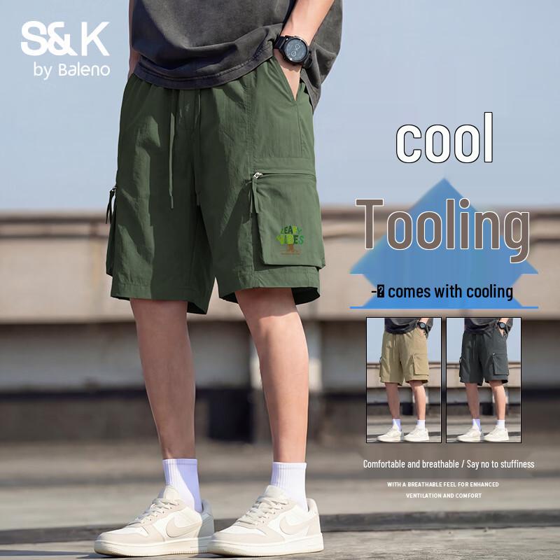 Baleno Men s American Style Ice-Feel Quick-Dry Cargo Shorts 2XL