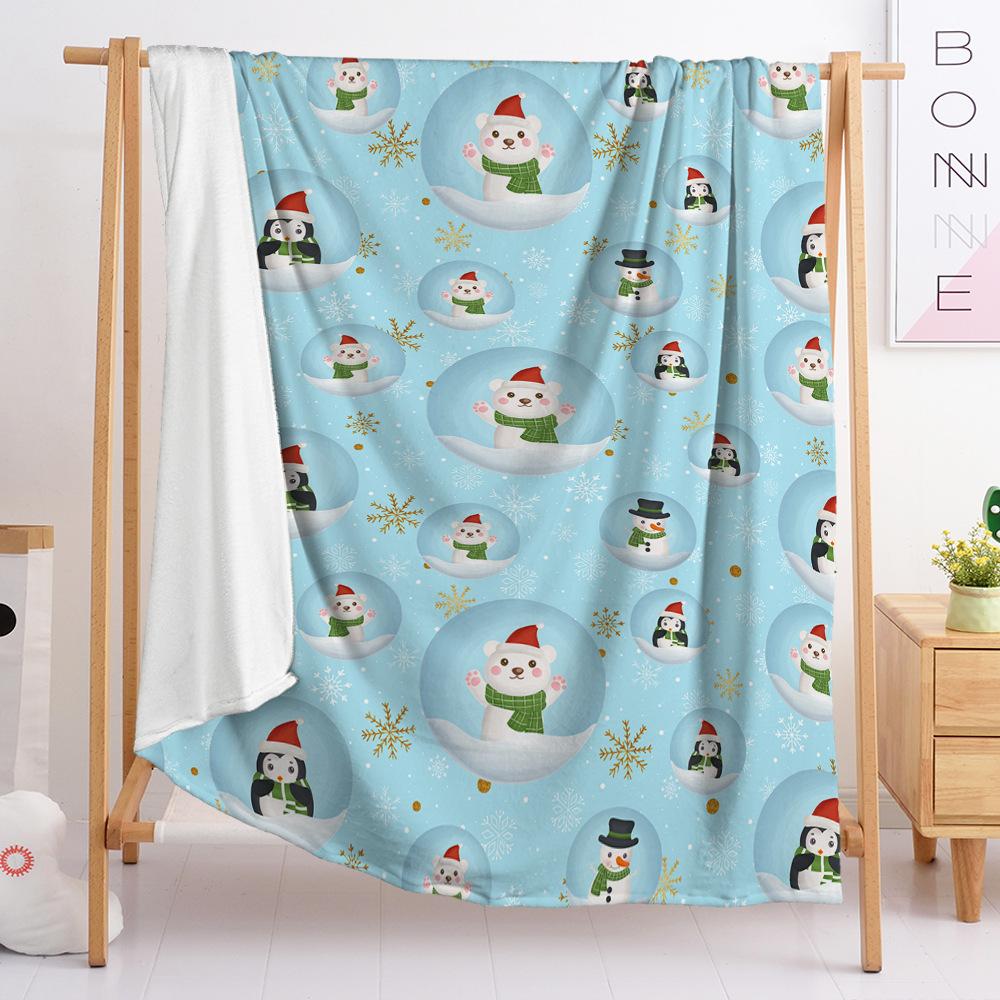 Christmas Blanket Flannel Blanket Gift Snowman Blanket Spring And Autumn