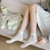Female Spring and Summer Thin Small Fresh and Comfortable Smiling Face Lace Breathable Hollow Boneless Socks