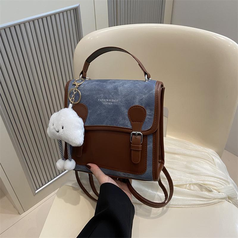 Neuer vielseitiger Damenrucksack in Kontrastfarben Neuer beliebter Retro-Rucksack Reise Trendy Kleiner Rucksack