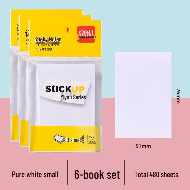 Cute High-Value Sticky Notes: Strong Adhesion Memo Pads & Index Stickers for Students