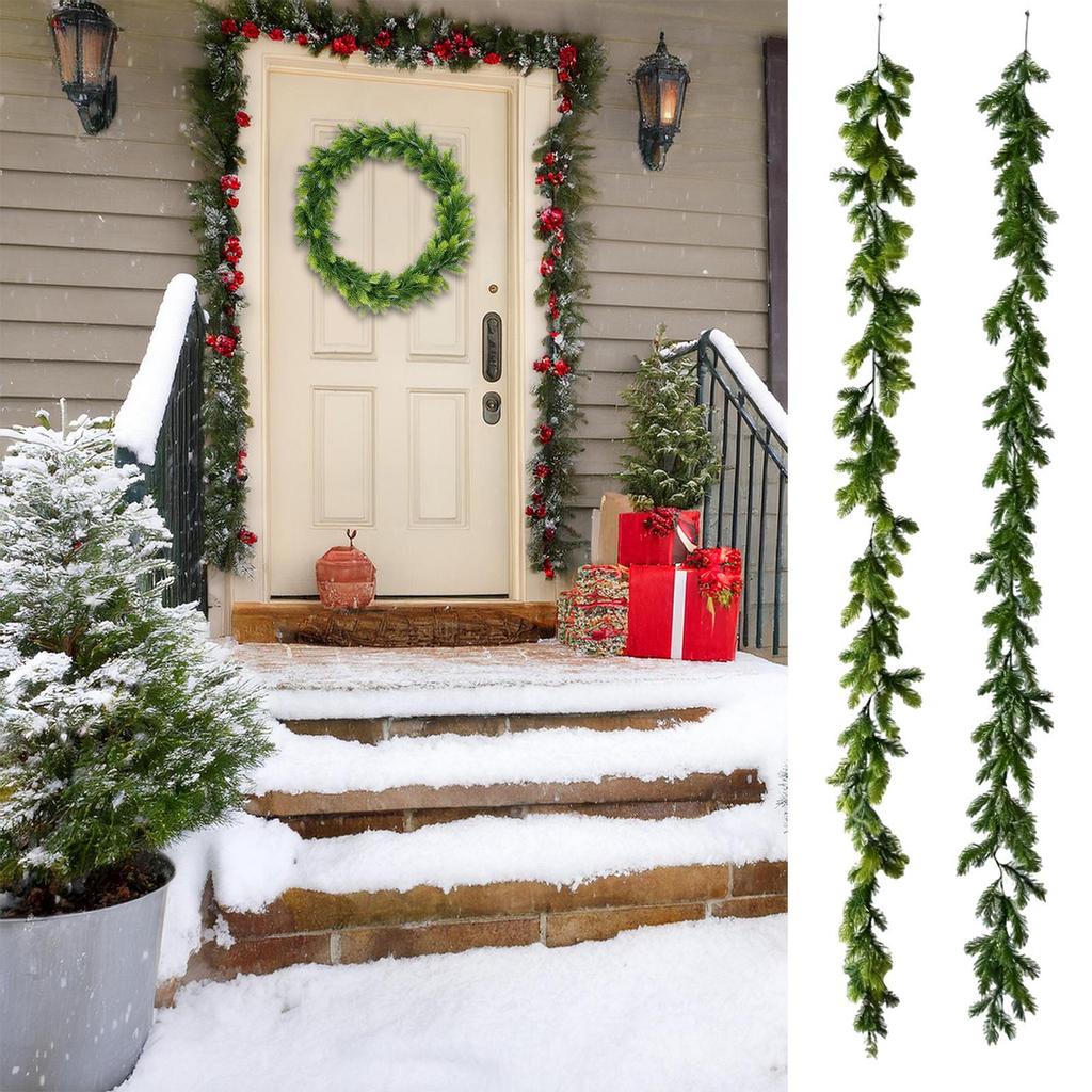 Künstliche Zederngirlande 6ft Realistisch Wiederverwendbar Künstliche Zederngirlande Weihnachtsdekoration Für Fenster Wand Tisch Treppe