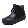 2025 Hot Sale Shoes for Women Lace Up Women's Boots Winter Rome Round Toe Short Barrel Low Heels Large Size Boots Zapatos Mujer