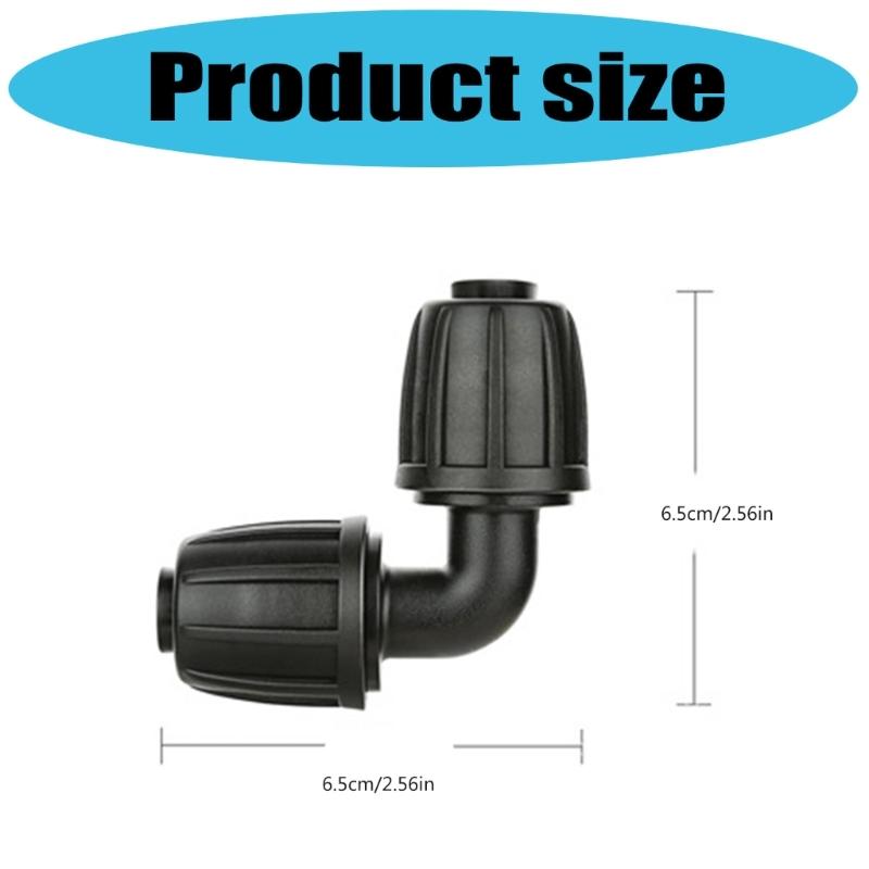 20 Pieces Durability Irrigation Elbow Connectors Leakproof Joints forDrip Systems Quick Installation No Tools Required