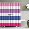 Customizable Bathroom Shower Curtain With Lgbt Pride Flag For Gender Fluid Individuals Name, 72'' X 72'', Pink Purp