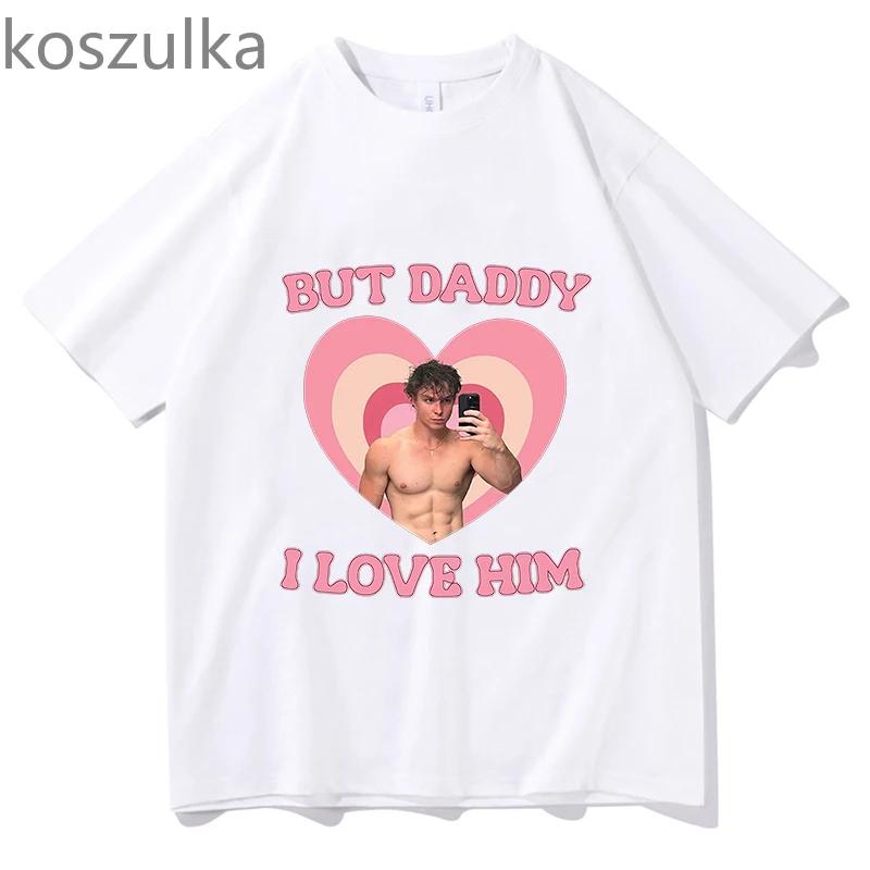 Vintage I Love Nicholas Chavez TShirt Men O Neck Cotton But Daddy Printing T Shirts Short Sleeve Tee Clothing Summer Streetwear
