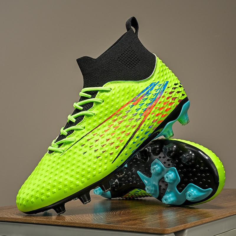 2025 new high-top AG long nails TF broken nails outdoor students adult game training football shoes men