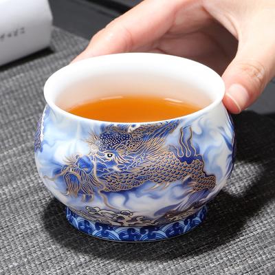 Ice Jade Porcelain Dragon Shengshi Master Cup Ceramic Tea Cup Tea Cup Office Special Personal Cup Business Gifts