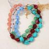 Multi-color Short Necklace Simple Choker Fashionable Exaggerated Beaded Necklace  for Women Girls