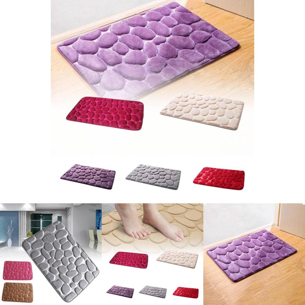 Luxuriöser Kiesel-Teppich aus Polyesterfaser Rutschfeste Matte für Eingangsbereich und Schlafzimmer