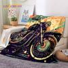 Motocross Modern Retro Motorcycle Soft Blankets,Keep Warm Throw Blanket Comfortable Blanket for Picnic Beds Sofa Home Bedroom