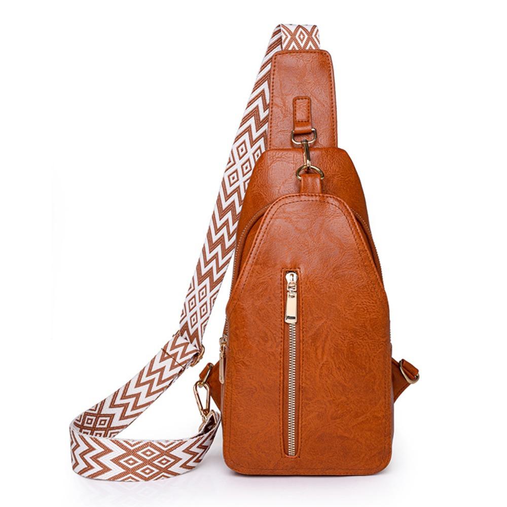 Bohemia Style Women Chest Bag PU Leather Sports Shoulder Bag Fashion Women's Fanny Pack  Unisex