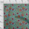 oneOone Bavlna Flex Fabric Listy & Floral Block Print Fabric By Yard 40 Inch