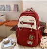 Schoolbag new schoolbag college students junior high school students girls lightweight simple ridge protection versatile large capacity backpack