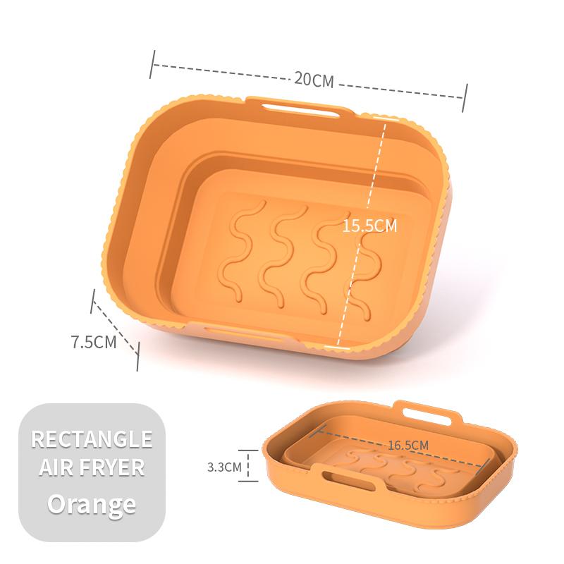 Силиконовая корзина для фритюрницы, квадратная многоразовая фритюрница, кухонные принадлежности, складной инструмент для фритюрницы 20 см/22 см, формы для выпечки